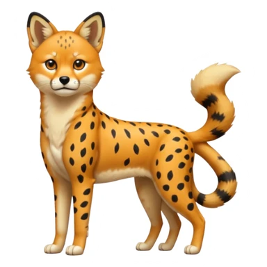 Cheetah-serval-shiba-inu-hybrid, full body sticker