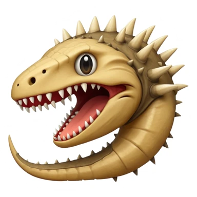 Sand worm from dune make the face a hole with long spiky teeth sticker