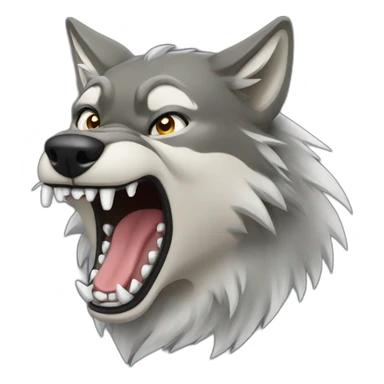 female wolf growling sticker
