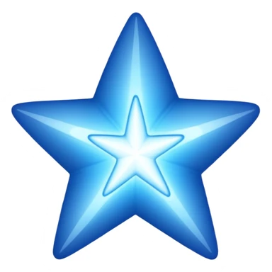 Blue star sticker