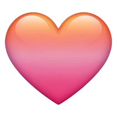 orange to pink ombré heart sticker