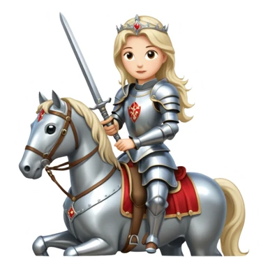 Renaissance princess knight on horse sticker