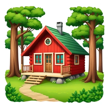 summer cabin in scandinavia sticker