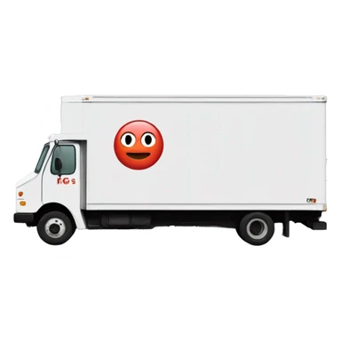 Boxtruck with letters "PGS” on the side sticker