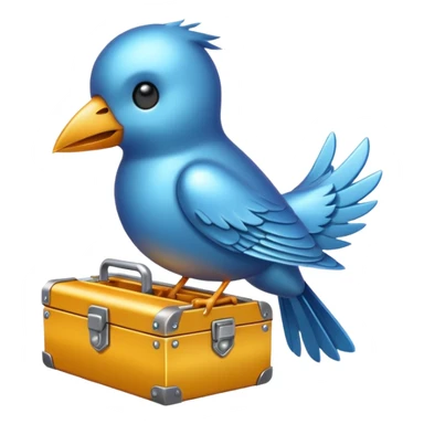 twitter with a toolbox sticker