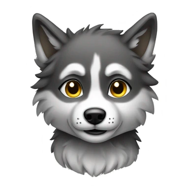 Sitting Wolf pup sticker