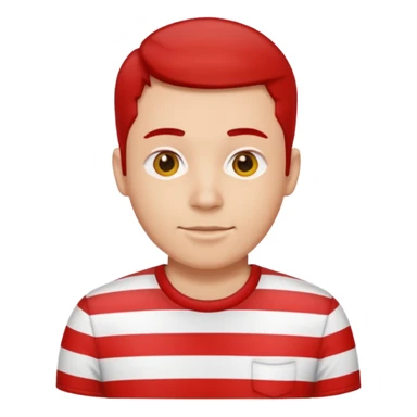 Men with red Striped Shirt sticker
