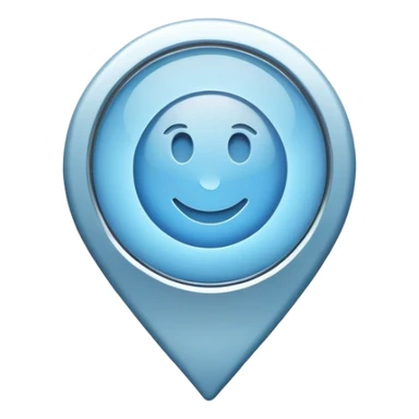 Soft blue location pin sticker