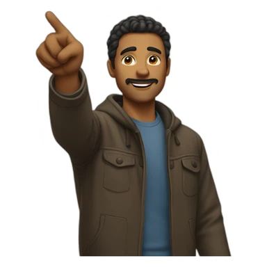 man pointing to himself sticker