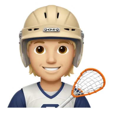 Blonde white lacrosse guy sticker