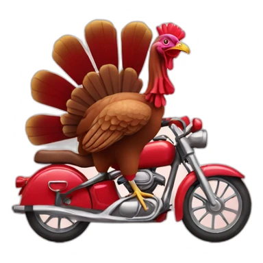 turkey-on-red-bike sticker