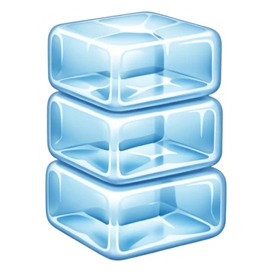 three stacked ice cubes sticker