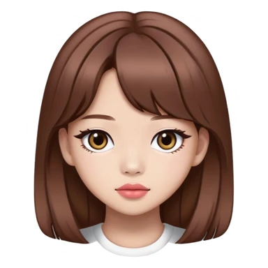 Jennie from BLACKPINK K-pop star with brown hair sticker