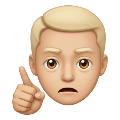 Contempt - feeling that someone or something is worthless while pointing' sticker