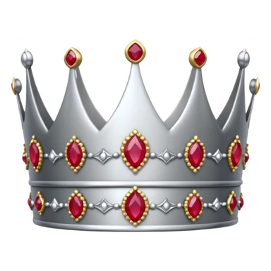 silver feminine crown with rubies sticker