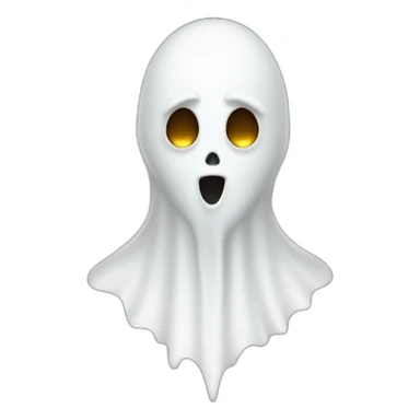 White ghost man with pointy top sticker