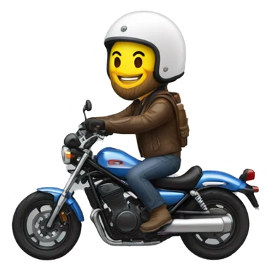 Biker with a white helmet on a Honda Rebel 1100 sticker