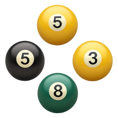 5 numbered billiard ball  sticker