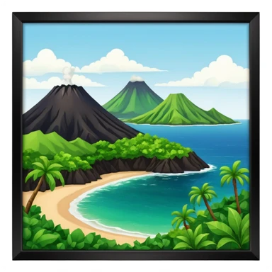 Forme de la terre de la Guadeloupe sticker