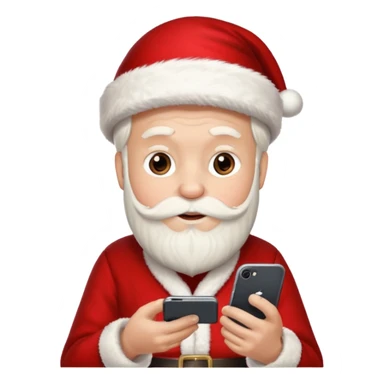 Papa noel robando un iphone sticker