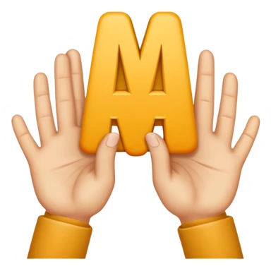 Les doigts des deux mains qui forme la lettre W sticker