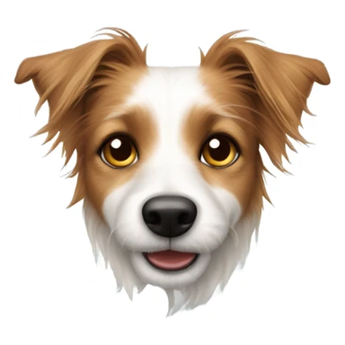 Cute long haired jack russel  sticker