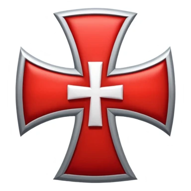 the red cross of the knights templar sticker