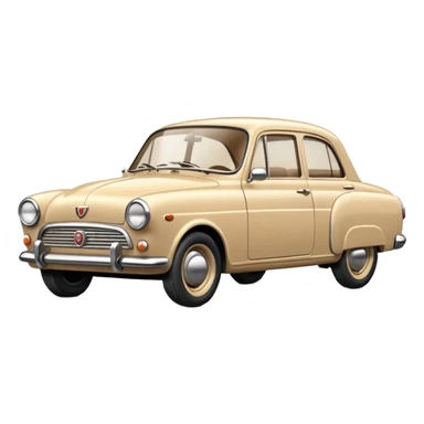 Beige retro car sticker