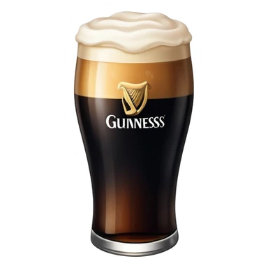 Creamy pint of Guinness sticker