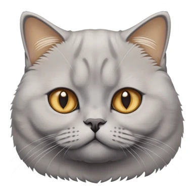 Silver golden British shorthair cat with thick dense coat sticker