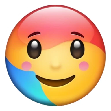 a colourful button not 3d or shading only 1 button no smiley face sticker