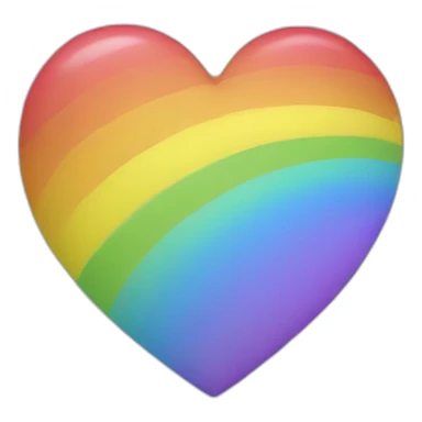 Cœur arc-en-ciel sticker