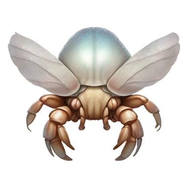 Hermit crab with angel wings sticker