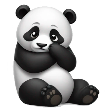 cute panda facepalm sticker