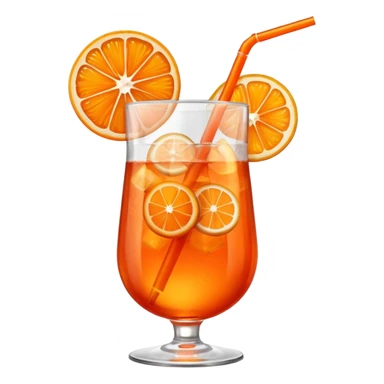 Aperol spritz with straw sticker
