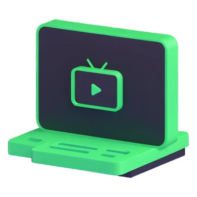 3D terminal emulator icon with glowing green prompt on dark screen sticker