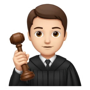 Judge Holding gavel  sticker