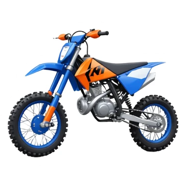 Blue dirt bike 85cc ktm sticker