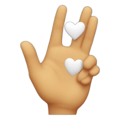 Un main qui fait un coeur avec ces doigt sticker