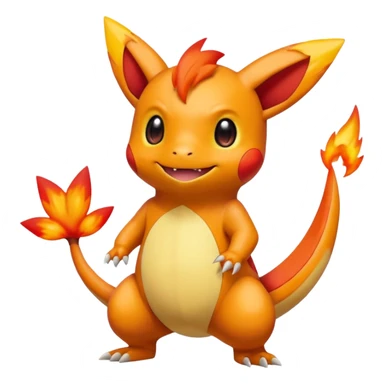 Victini-Pichu-Charmander-Fakémon-hybrid-creature (full body)  sticker