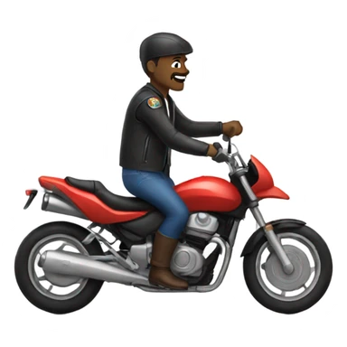 A man riding a motorcycle sticker
