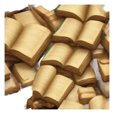 pile of books and scrolls, dungeons and dragons sticker