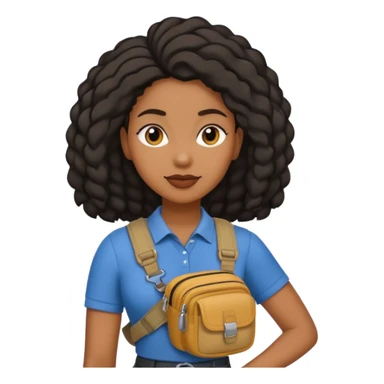 black woman with waist bags sticker