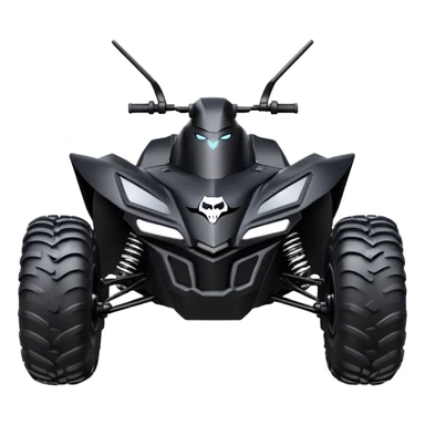 batmobile atv quad banshee front with a smile sticker