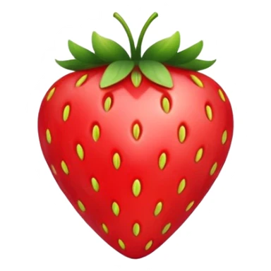 strawberry shaped heart sticker