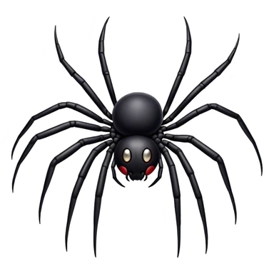 Black spider with 4 legs sticker