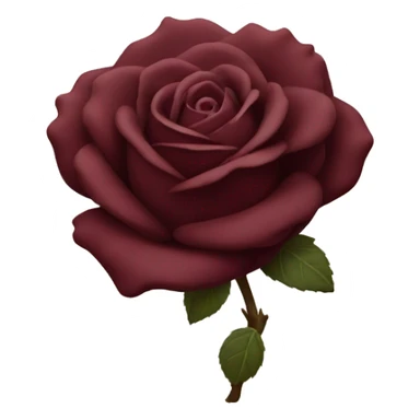 Vintage burgundy rose sticker