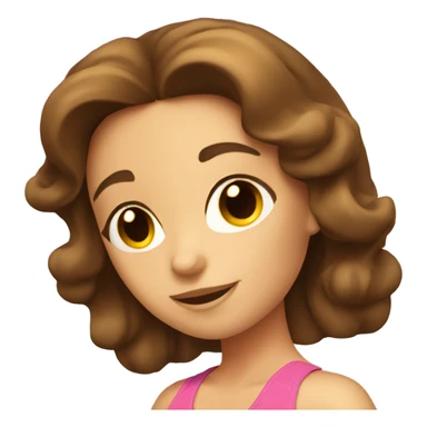 A girl with brown hair sunbaking and getting a tan sticker