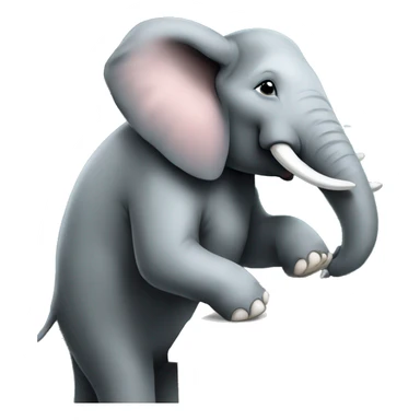 elephant wearing a shirt and a pant writing some equations on black board like a teacher sticker