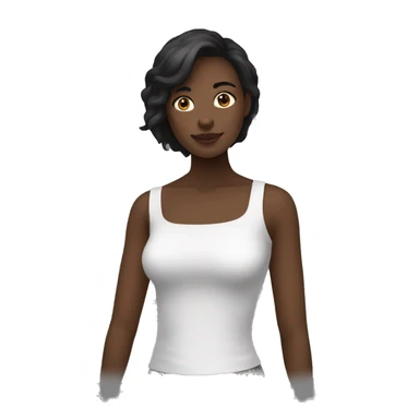 Une femme aux blancs entourée de cette personne noire sticker